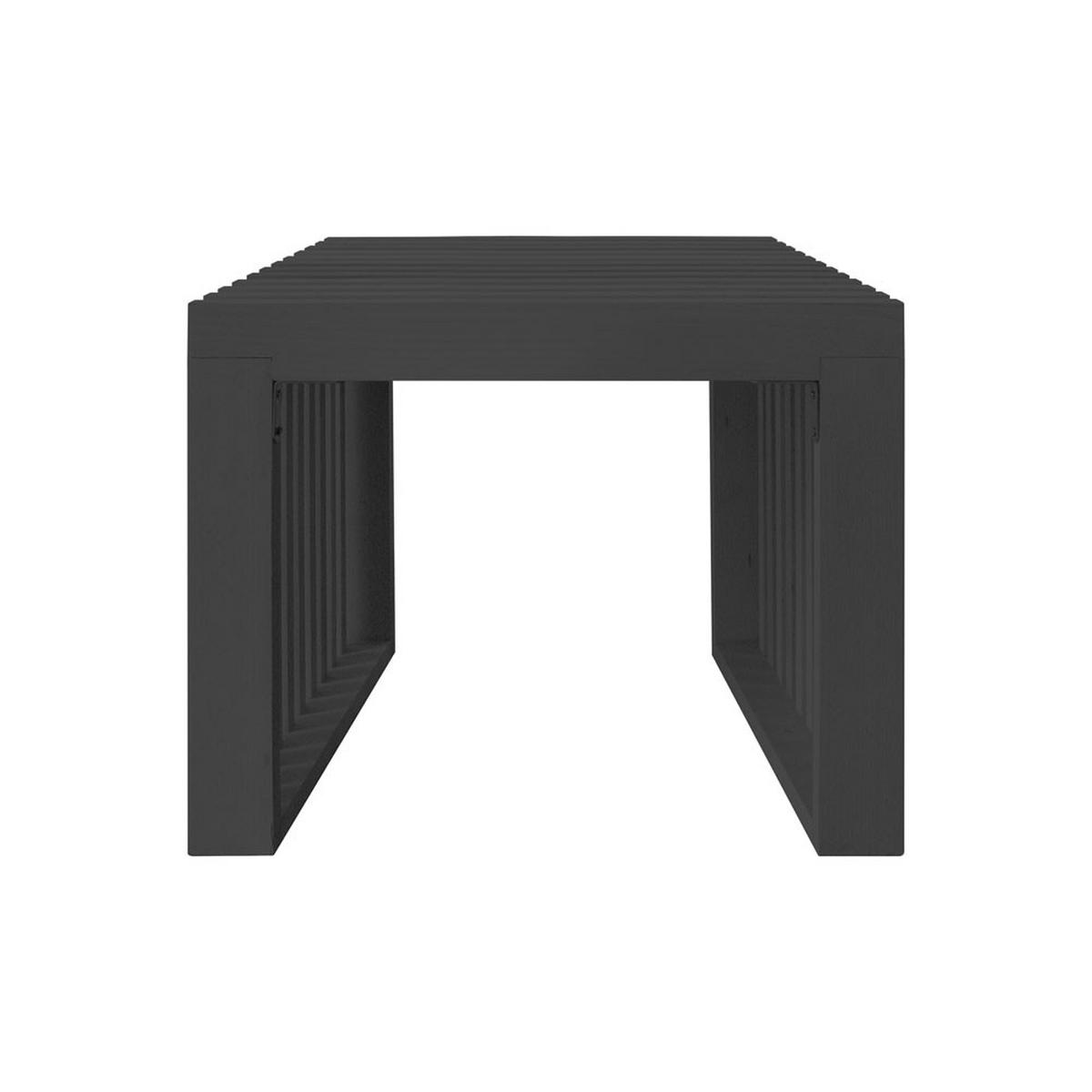 SITZBANK LORA - Schwarz, 50 cm - Schwarz, Holz (50/42/40cm) - Home Deluxe