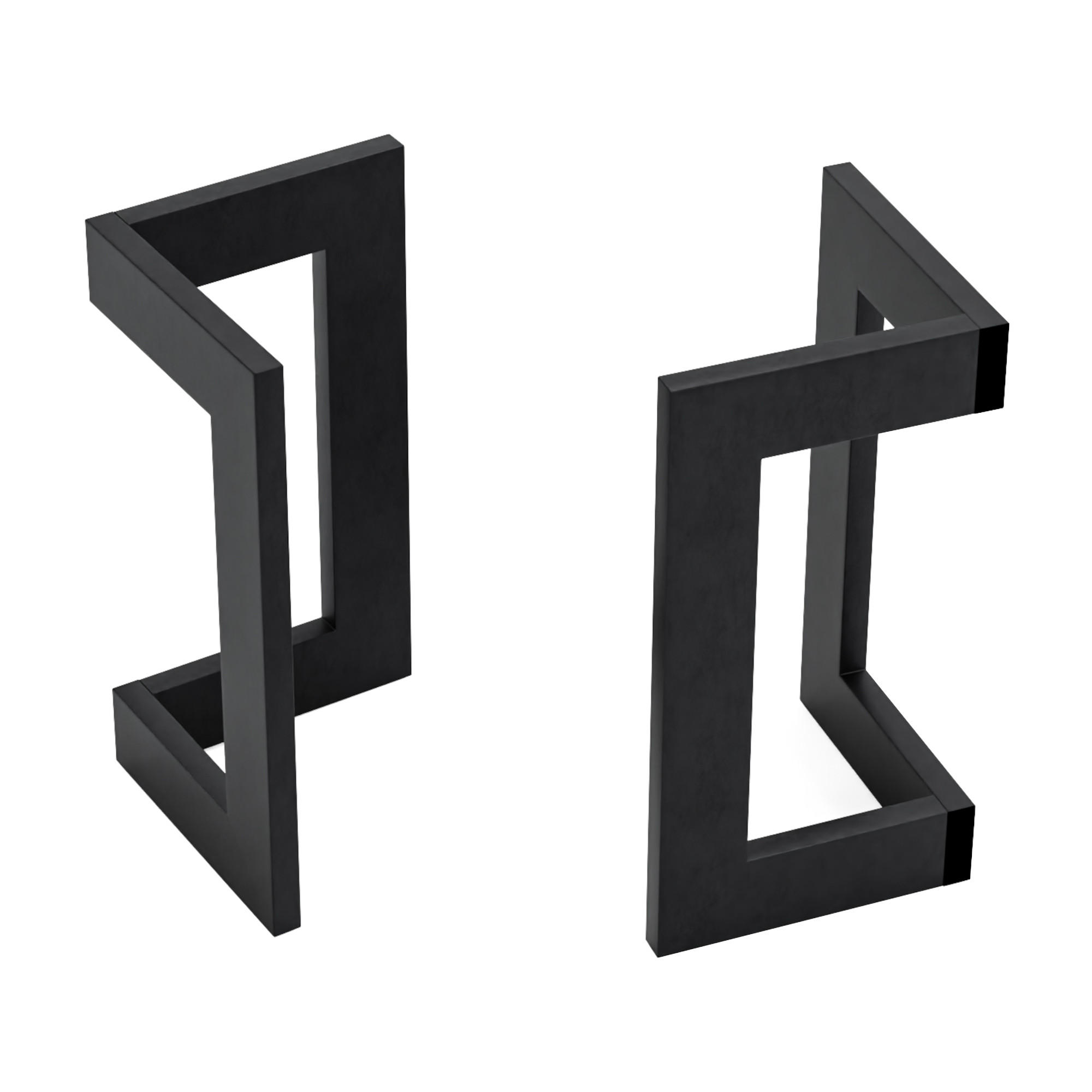 TISCHGESTELL-SET 2 TLG. Kaskinen - Schwarz, Metall (21.5/42/21cm) - [en.casa]