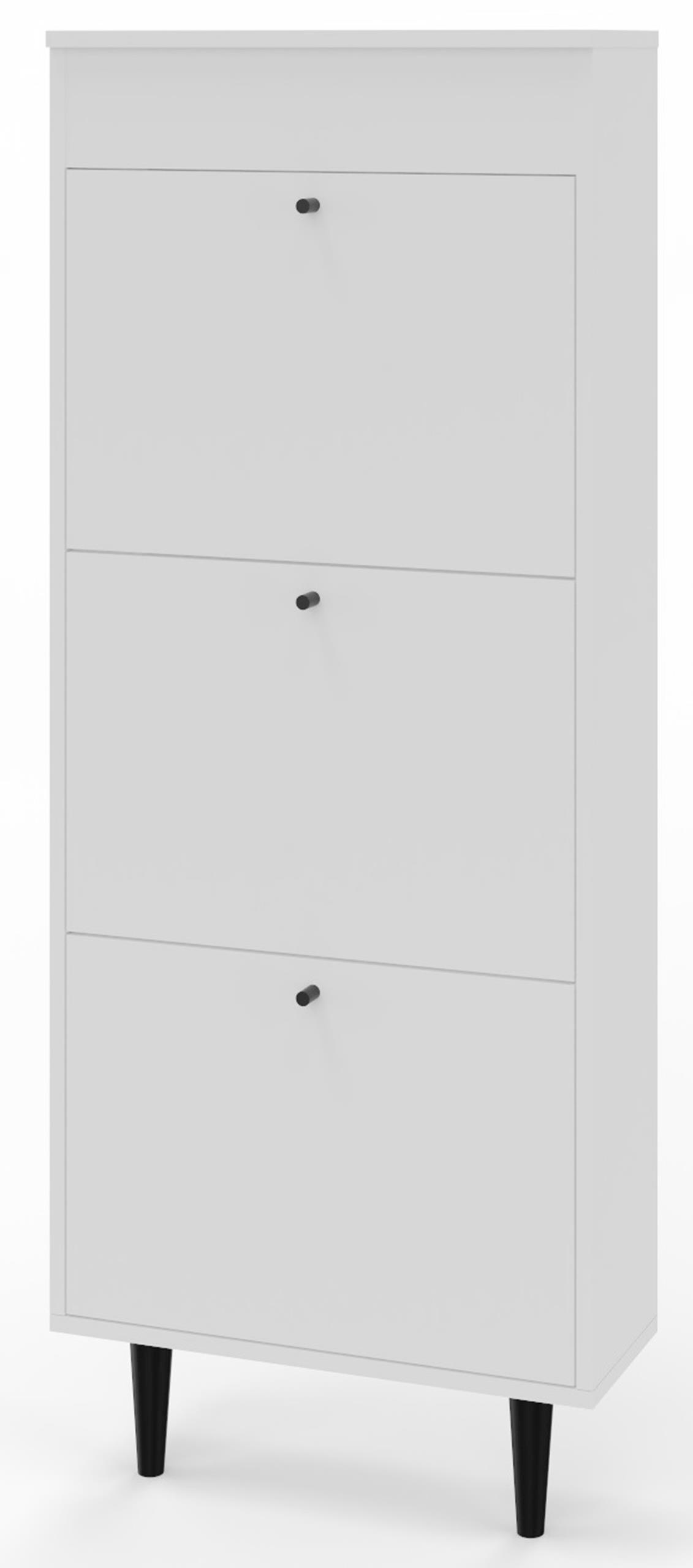 SCHUHSCHRANK Dotti 531 Weiß 55/21/141 cm Wandmontage - Weiß, Holzwerkstoff (55/141/21cm) - Matkam Möbel