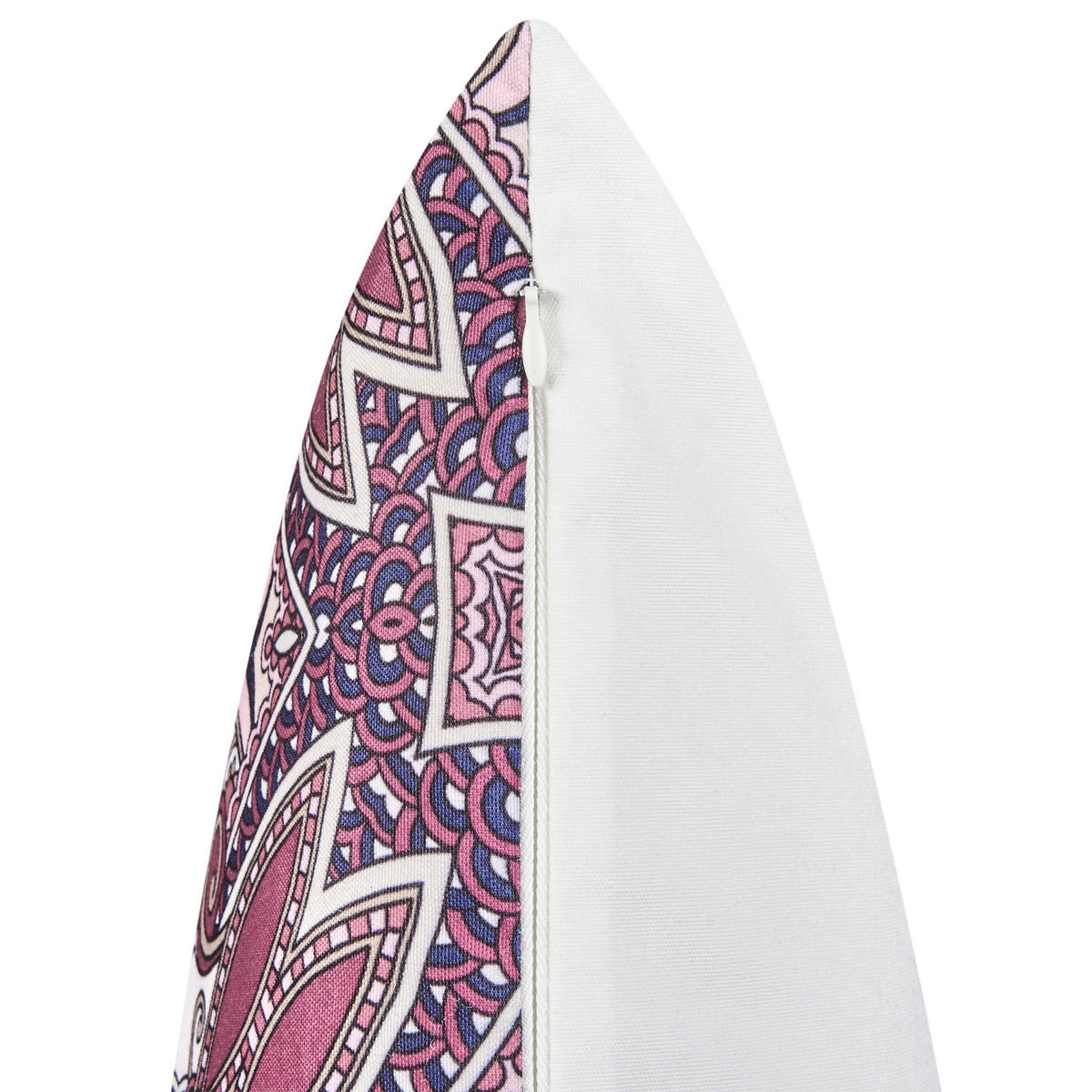 GARTENKISSEN 3er-Set Purpur 50/30 cm Mirage - Pink/Violett, Textil (45/10/45cm) - Beliani