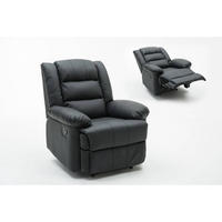 RELAXSESSEL Buckingham Schwarz - Schwarz, Textil (85/100/93cm) - Habitat Garten