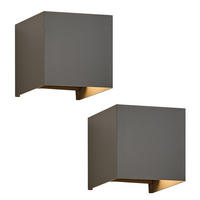 WANDLEUCHTE Phosphor 11.5/11/11.5 cm - Grau, Metall (11/11.5/11.5cm) - ZMH