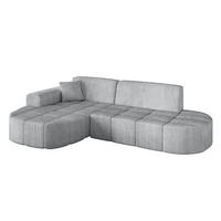 ECKSOFA Ottomane Links LIVO-L1 - 252x173x79,5 cm Grau - Grau, Holzwerkstoff/Textil (252/173cm) - ALTDECOR