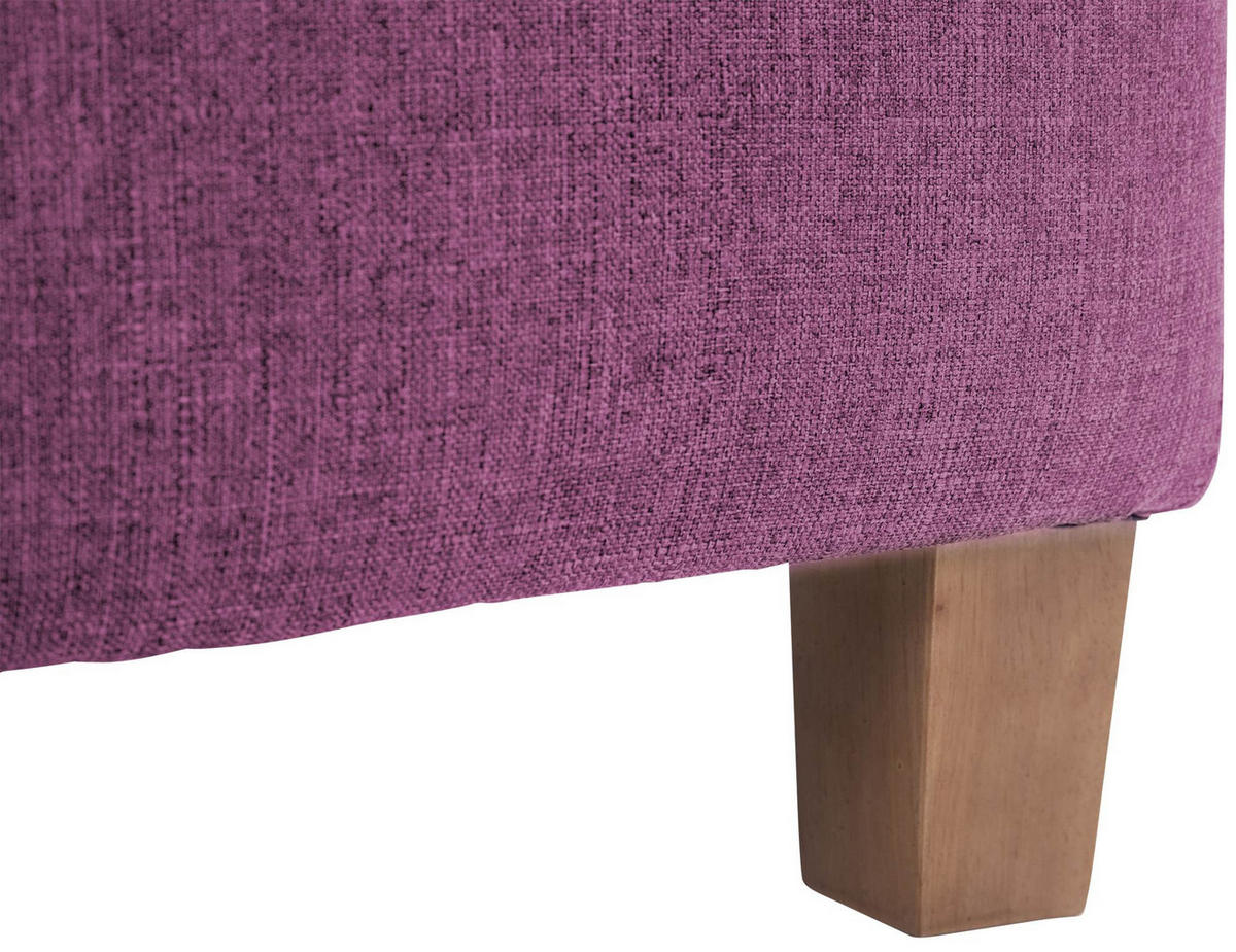 SITZWÜRFEL eckig 45/45/46 cm Stoff lila - Lila/Naturfarben, Holz/Textil (45/46/45cm) - CLP