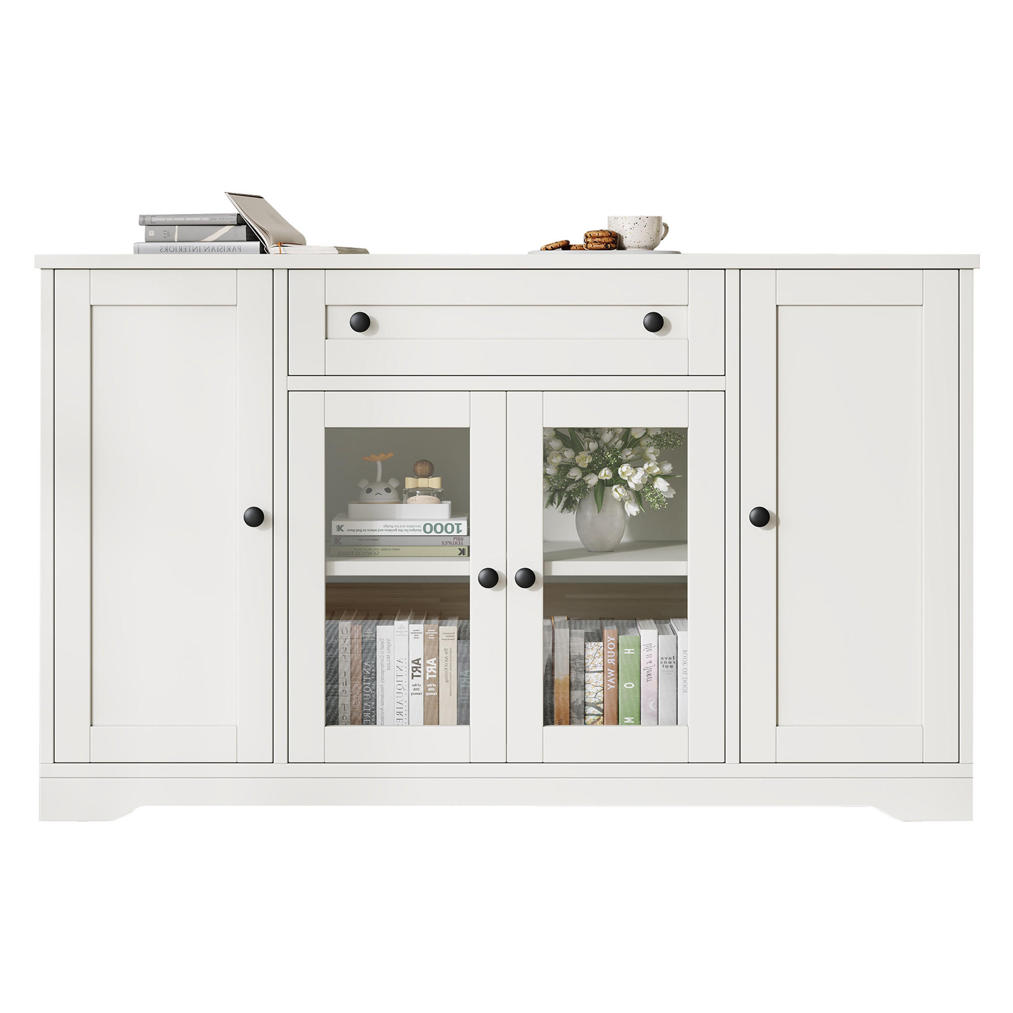 Flieks Sideboard Weiß 138x83x40 cm