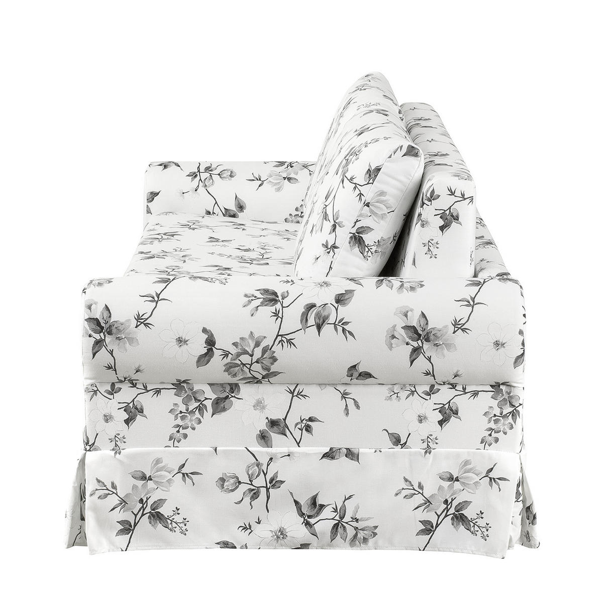 SCHLAFSOFA mit Husse - Weiß/Grau, Textil (165/90/90cm) - home24