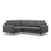 ECKSOFA LINKS MIT SCHLAFFUNKTION ELMA, Dunkelgrau - Dunkelgrau, Textil (223/172cm) - Mebligo