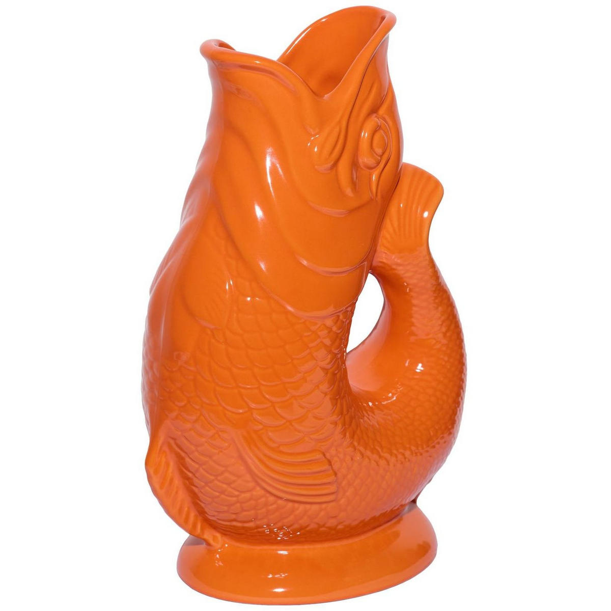 KARAFFE mit „Gluck-Gluck“-Geräusch 27,5/17/9,5 cm - Orange, Keramik (1.2L) - Gluckigluck