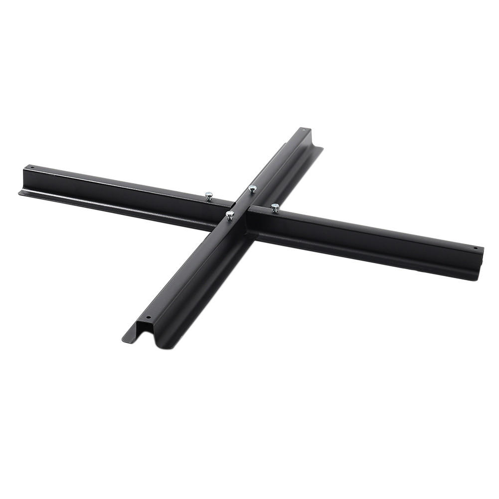 SONNENSCHIRM-KREUZSTÄNDER aus Edelstahl in Schwarz wetterfest standfest und robust 70 × 4,5 cm 2kg - Schwarz, Metall (70/70cm) - Livingandhome