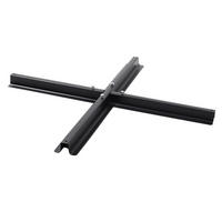 SONNENSCHIRM-KREUZSTÄNDER aus Edelstahl in Schwarz wetterfest standfest und robust 70 × 4,5 cm 2kg - Schwarz, Metall (70/70cm) - Livingandhome