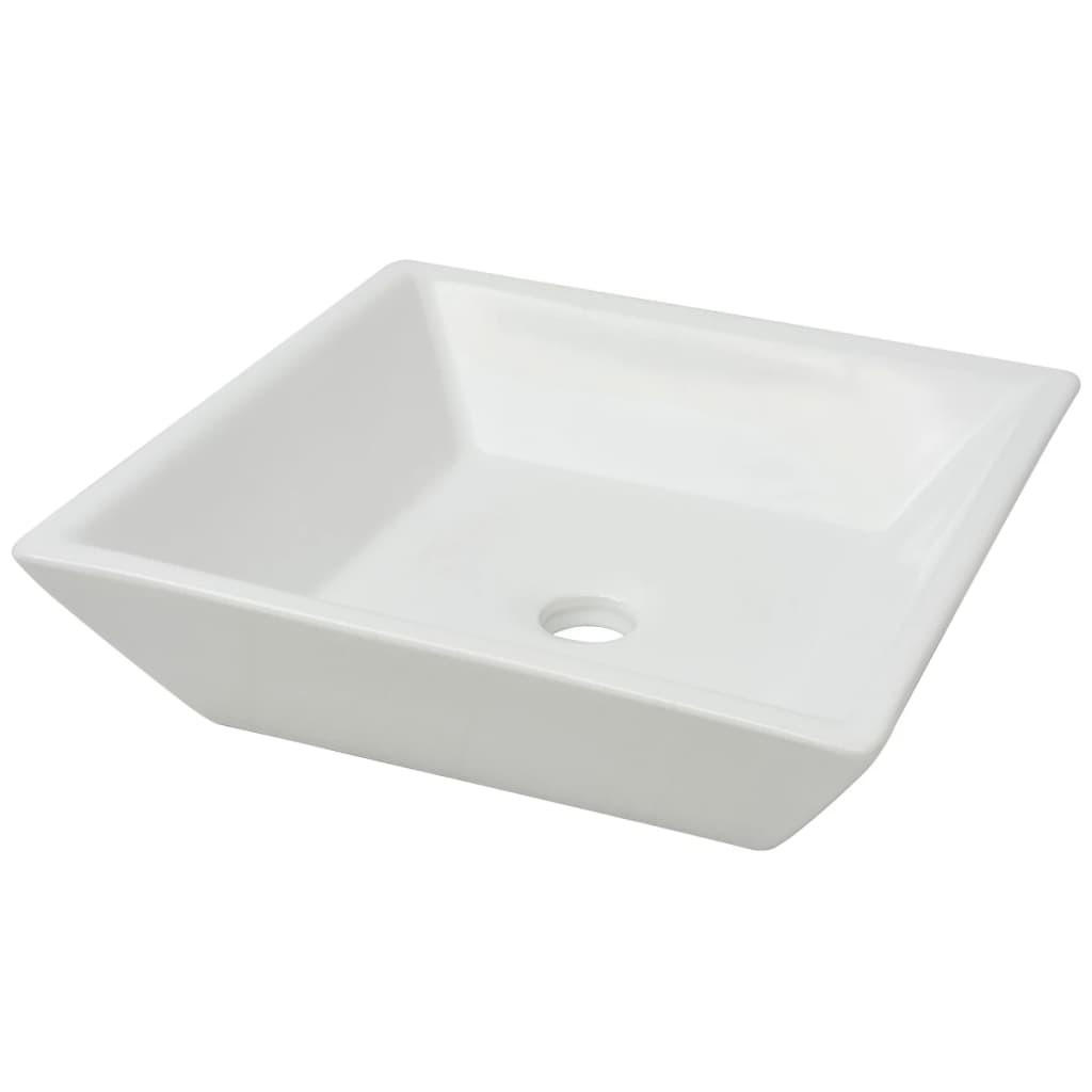WASCHBECKEN Kutch 41.5/41.5/12 cm - Weiß, Keramik (41.5/12/41.5cm) - Nettlife