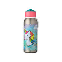 THERMOFLASCHE FLIP-UP Campus Einhorn 350 ml - Multicolor, Metall (0.35L) - Mepal