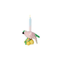 KERZENHALTER Mignon, Papagei, Dolomit, Bunt, H 16 cm - Lila, Stein (20.5/17.5/12.5cm) - Gift Company