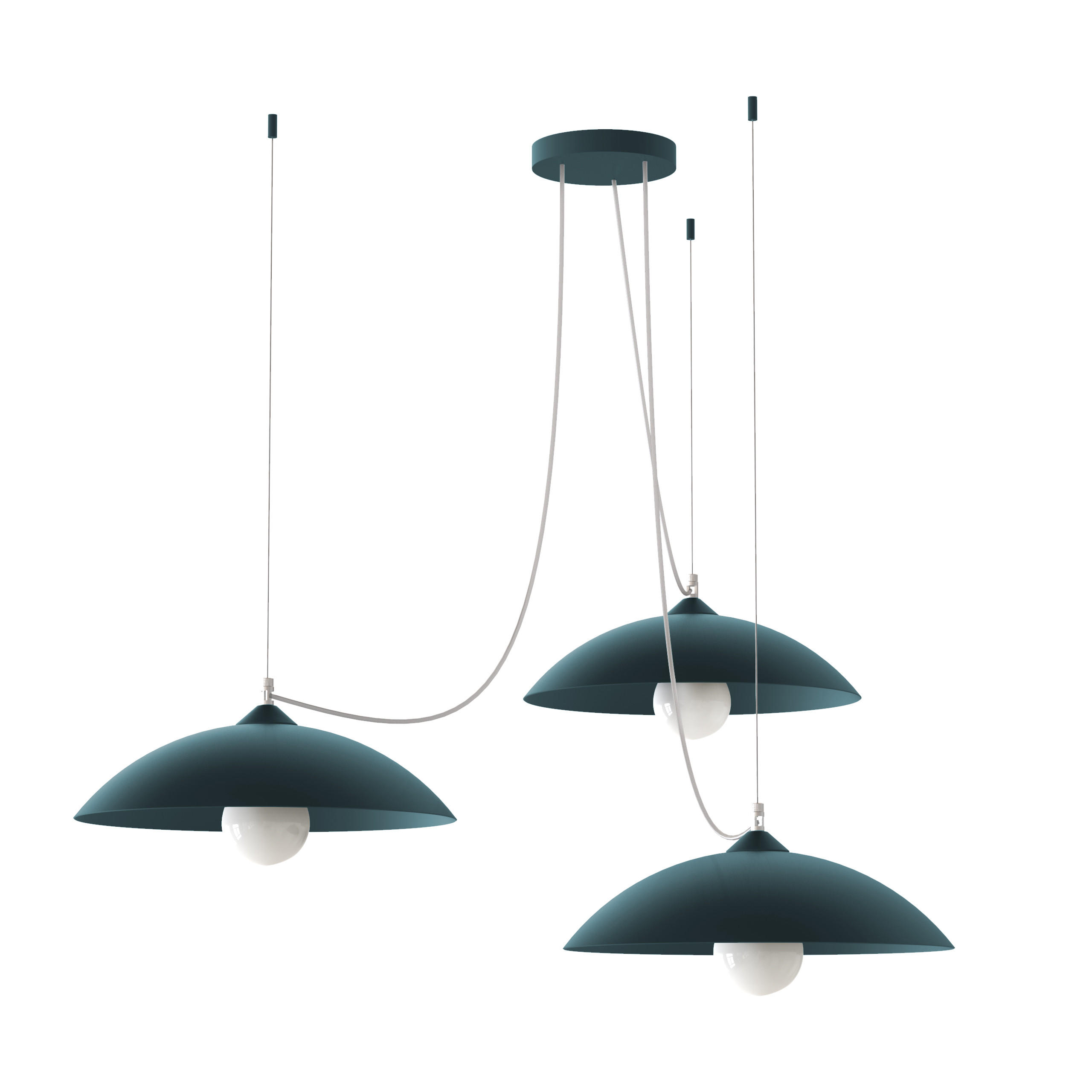 HÄNGELEUCHTE - Blau, Metall (40/40/9cm) - Lumicom