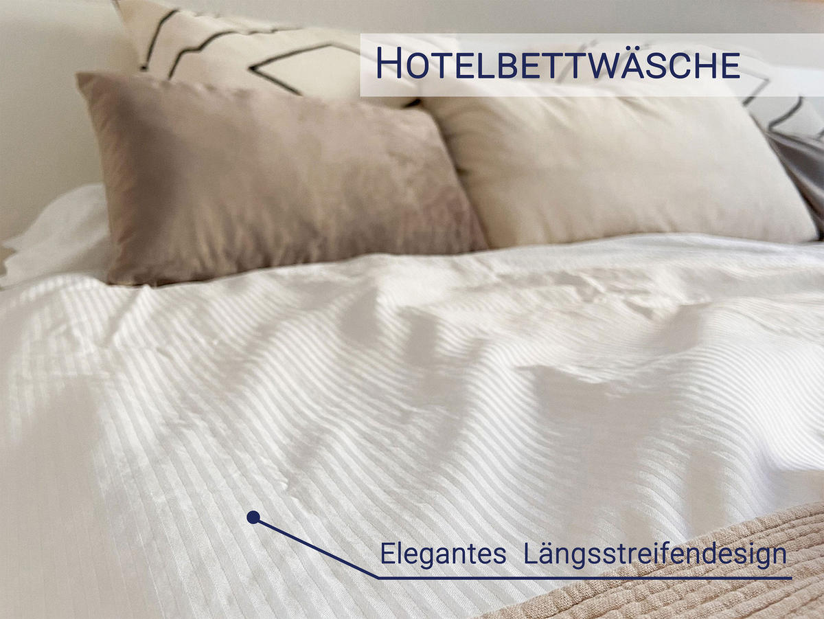 BETTWÄSCHE, 80x80 + 140x200 cm, 100% Baumwolle, Weiß - Weiß, Textil (140/200cm) - Zollner