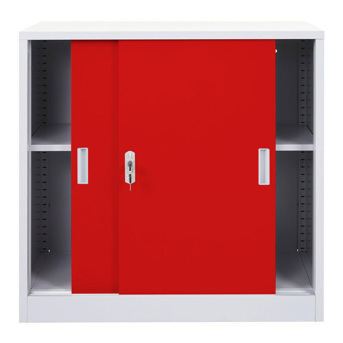 AKTENSCHRANK Rot - Rot, Metall (90/90/45cm) - MCW