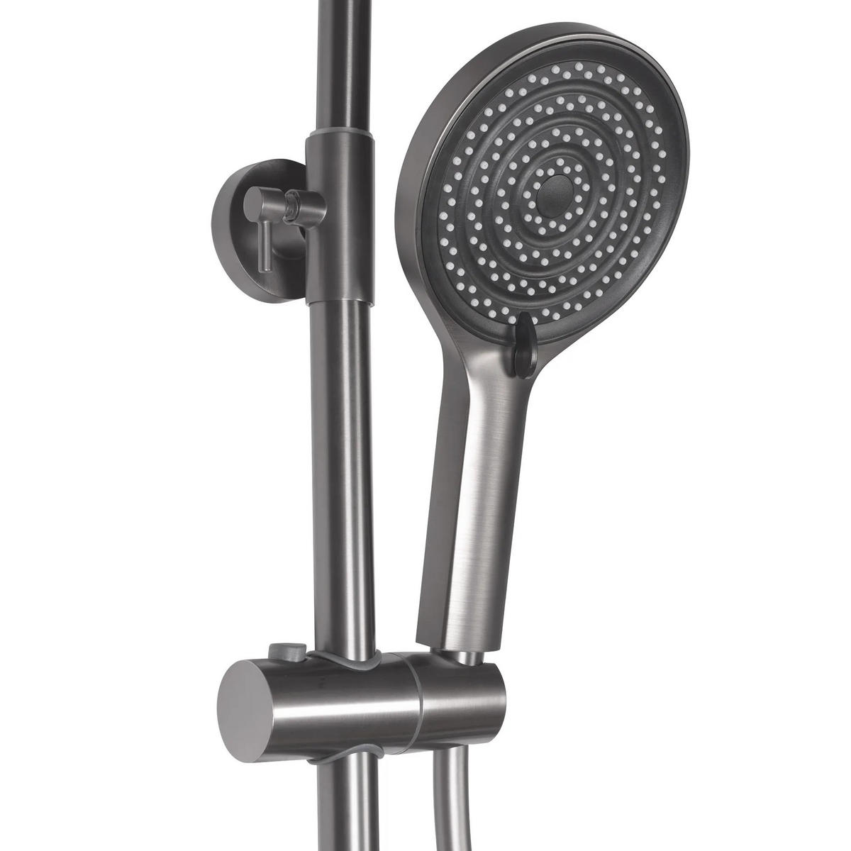 DUSCHGARNITUR Rea Savio Led Titanium - Titanfarben, Metall (28/120/13cm) - REA