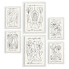 POSTER Set Mit 6 Yoga Musen 4 A3 & A4 Weißer Rahmen - Weiß, Papier (29/3/42cm) - Nacnic