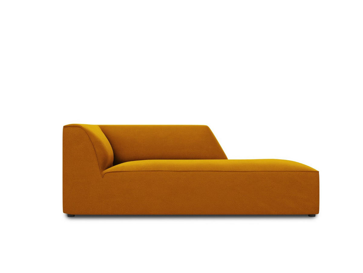 CHAISELONGUE rechts Ruby aus Samt gelb - Gelb, Textil (93/69/180cm) - Micadoni
