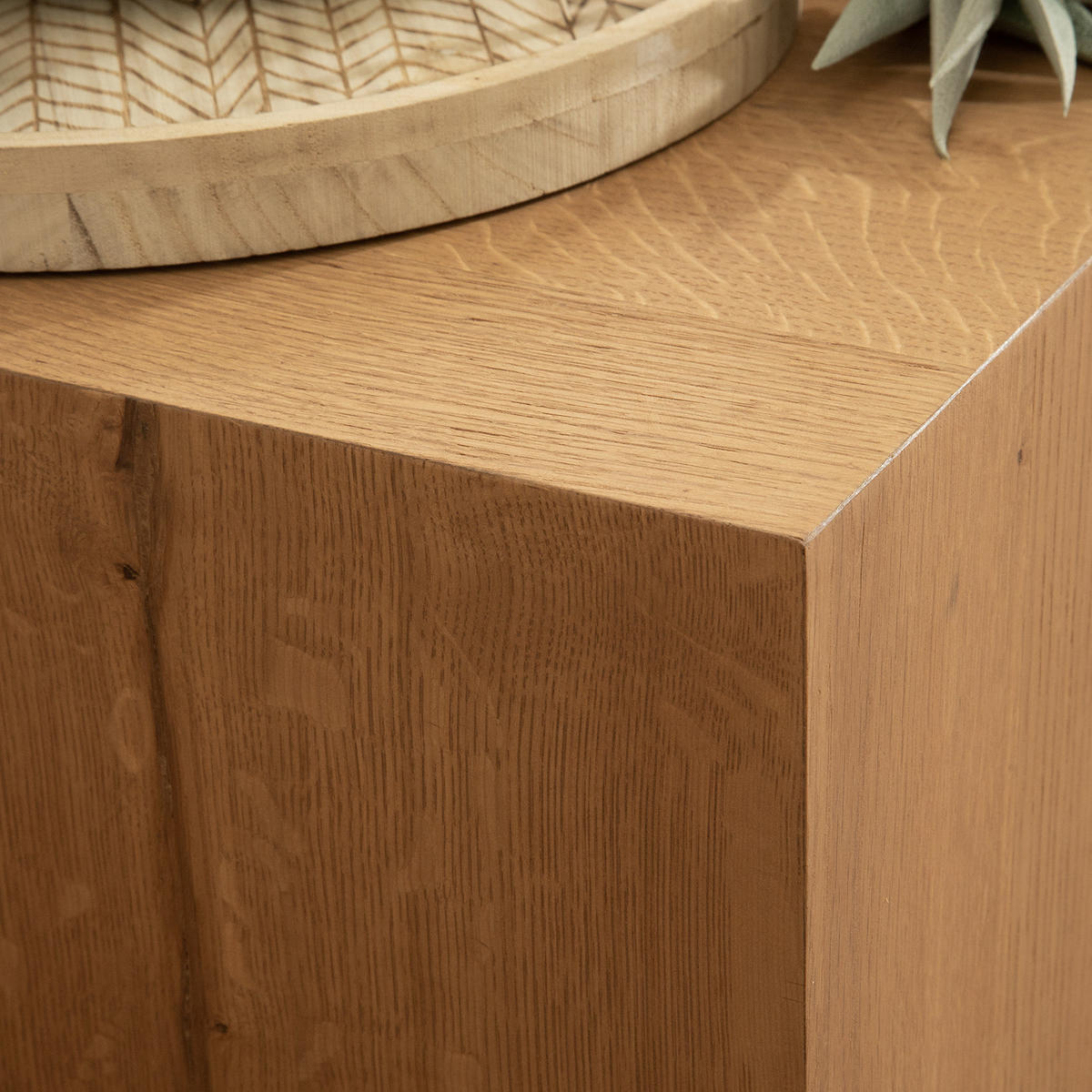 BEISTELLTISCH - Echtholzfurnier - Eichefarben, Holzwerkstoff (40/40/40cm) - home24