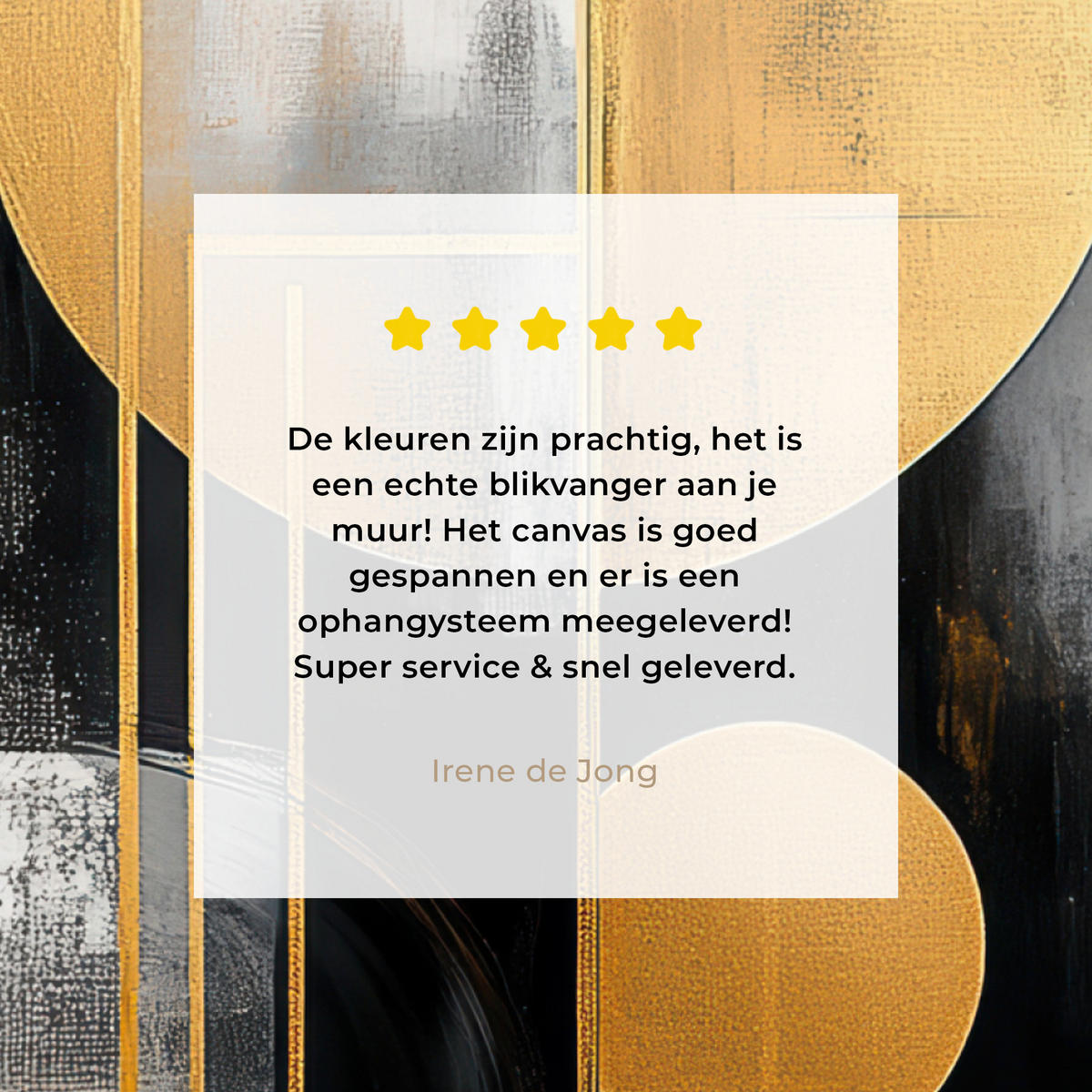 LEINWANDBILD Abstrakt - Gold - Silber - Formen - Ästhetisch - Modern Deko Groß 90x90 cm - Goldfarben, Textil (90/90cm) - MuchoWow