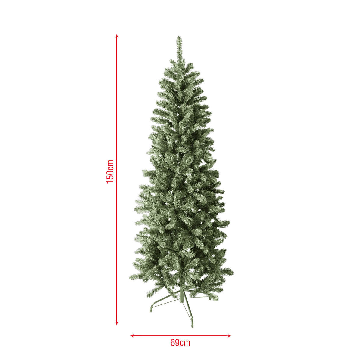 KÜNSTLICHER BAUM Grün 69/69/150 cm - Grün, Kunststoff (150cm) - Mobili Rebecca