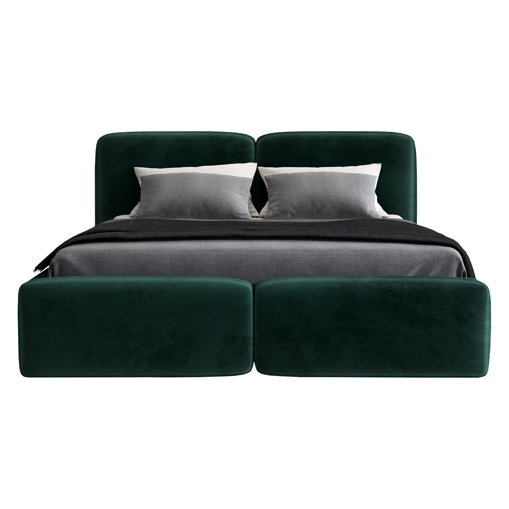 POLSTERBETT OLKE 140x200 Mintgrün - Mintgrün, Textil (140/200cm) - A&J MöbelLand