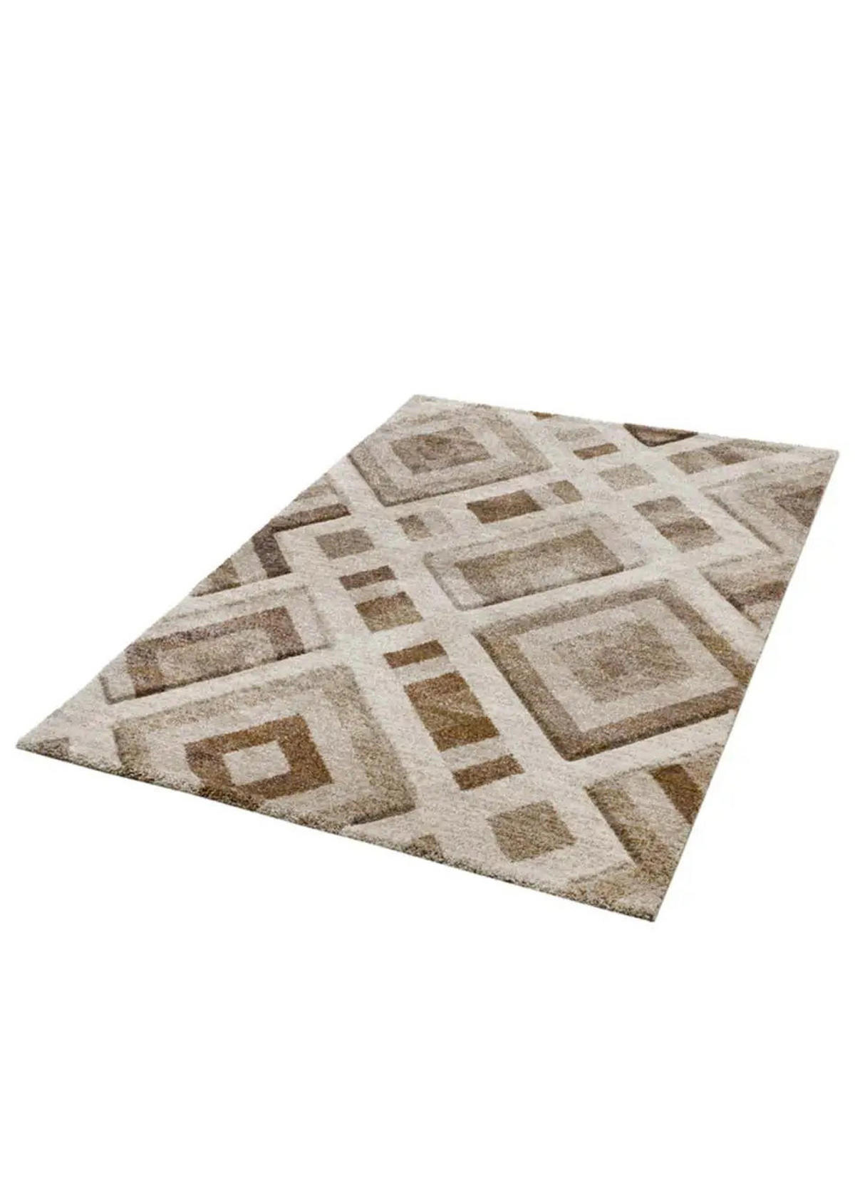 HOCHFLORTEPPICH Beige / Braun Teva 160/235 cm - Braun, Textil (160/235cm) - Atticgo