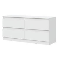 LOWBOARD TV SOLA RTV1-4S Schubladen Weiß - Weiß, Holzwerkstoff/Kunststoff (127/61/44cm) - Komodee