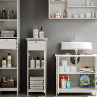 SET MOBILIER BAIE Riad, Alb, 4 piese - alb, compozit lemnos (60/58/35cm) - Vicco