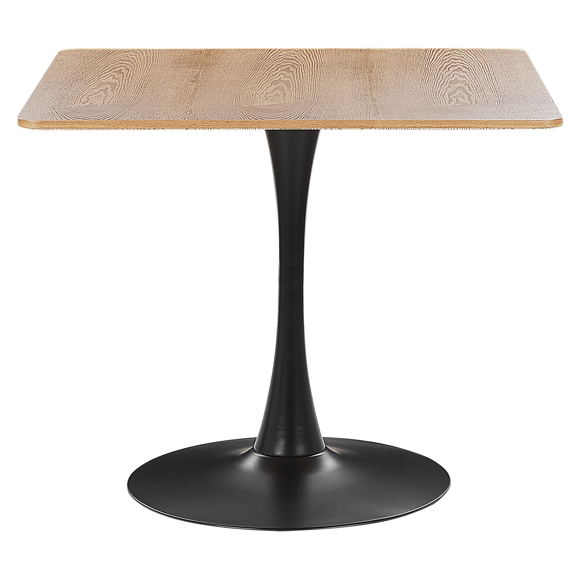 ESSTISCH 90/90/74 cm Hellbraun, Schwarz Quadratisch Boca - Hellbraun, Holzwerkstoff (90/90/74cm) - Beliani