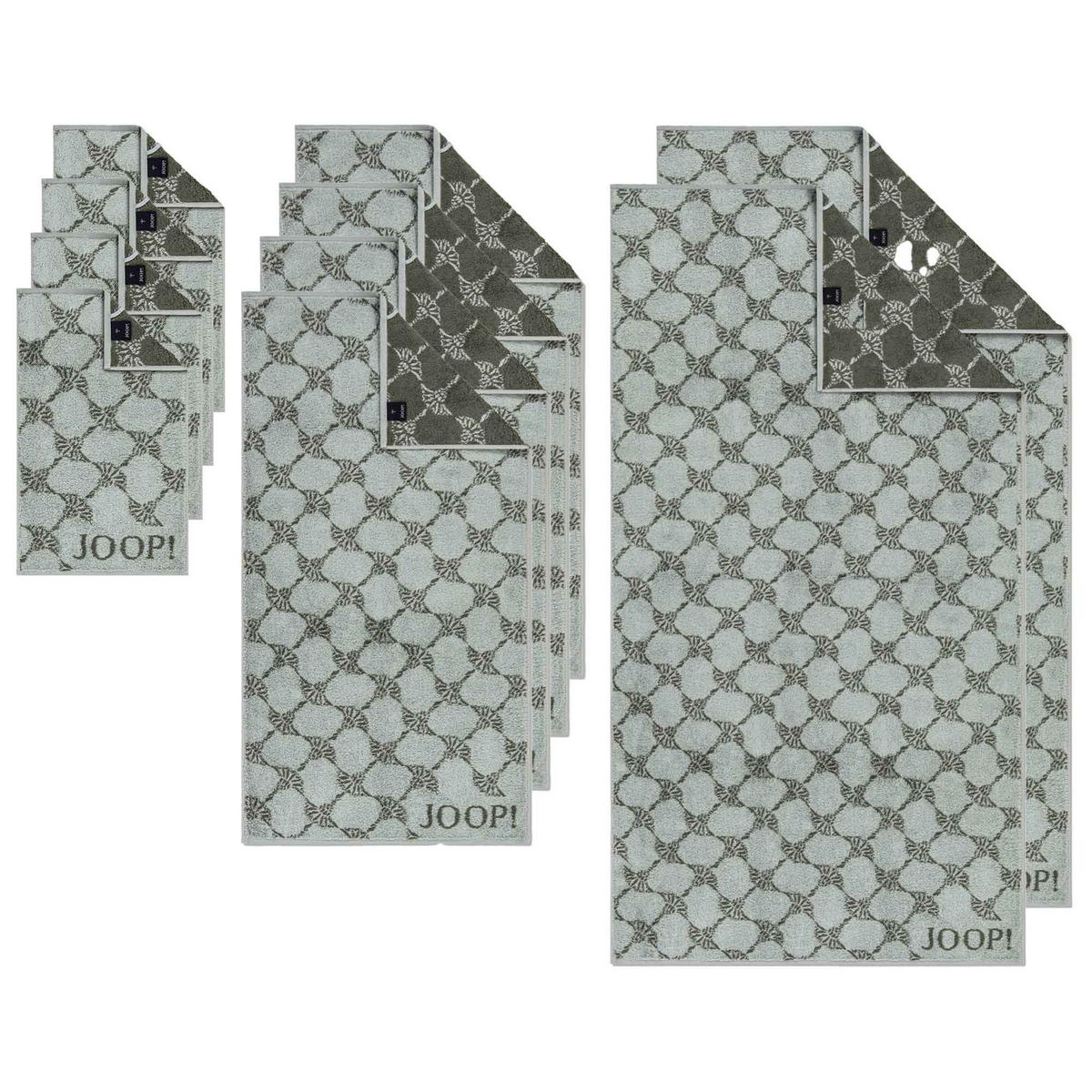HANDTUCH Unisex Grün Baumwolle 10er Pack - Salbeigrün, Textil (200/135cm) - Joop!