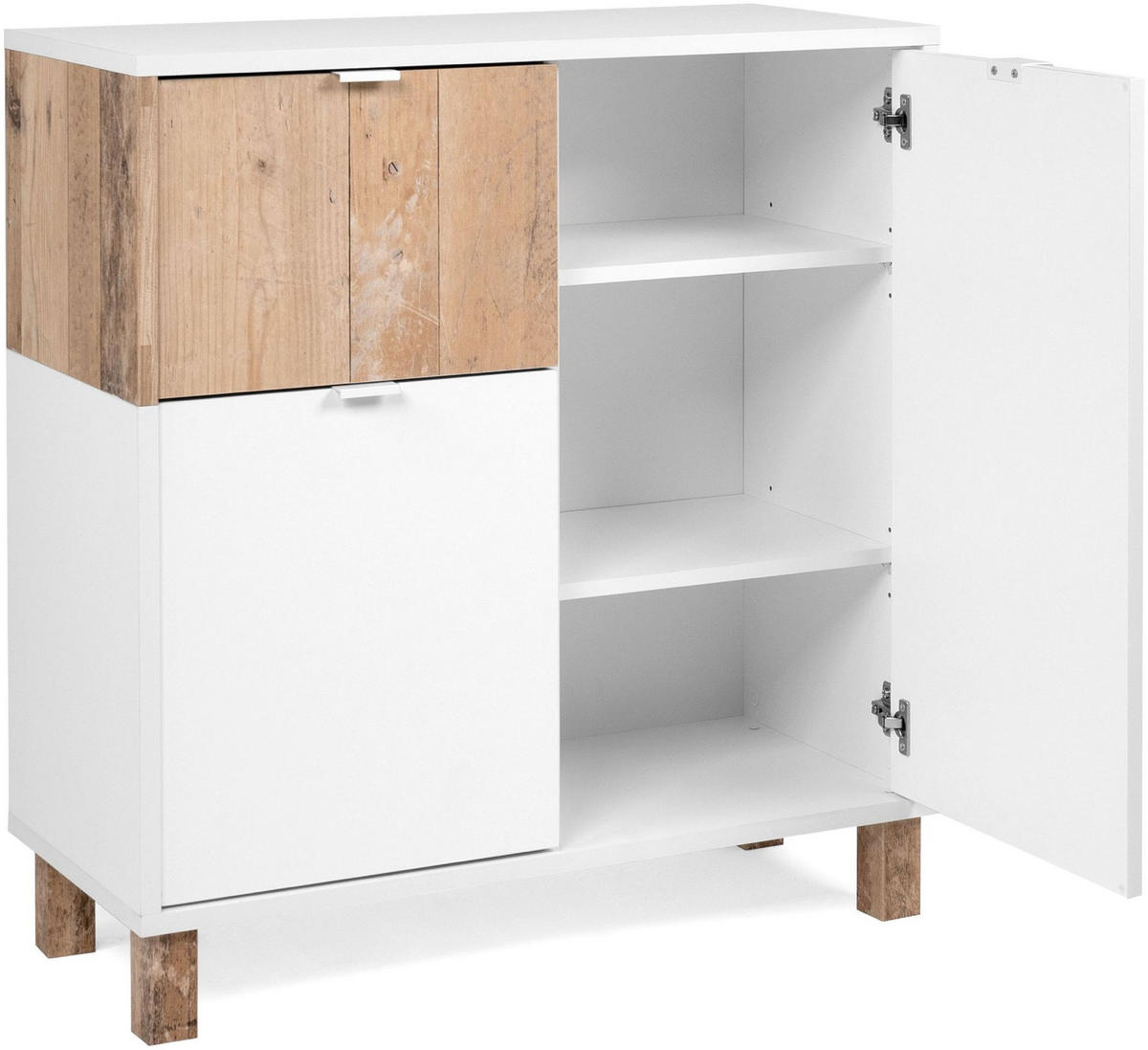 KOMMODE Menorca 79/86/35 cm Old Style,Weiß - Weiß, Holzwerkstoff (79/86/35cm) - Finori GmbH