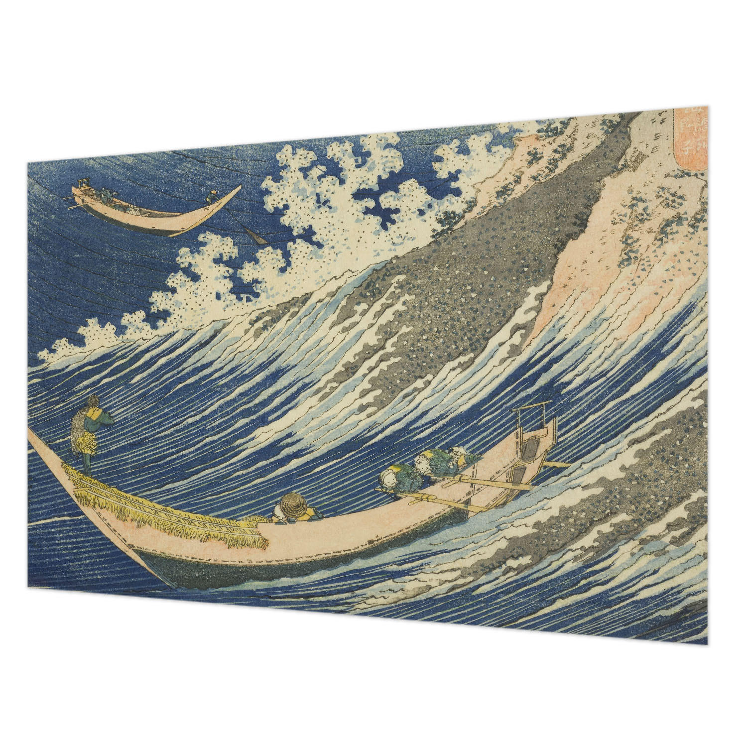 FOTOTAPETE 104x70 cm - Meereswellen - Blau, Textil (104/70cm) - Wallfluent