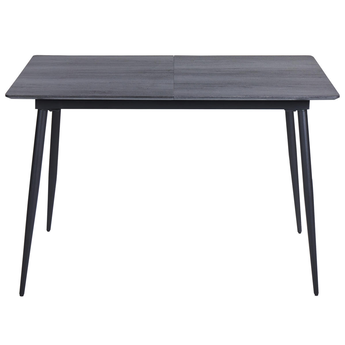 ESSTISCH grau/schwarz 120-160/80 cm ausziehbar Gelanda - Schwarz/Grau, Holzwerkstoff (120/80/78cm) - Beliani