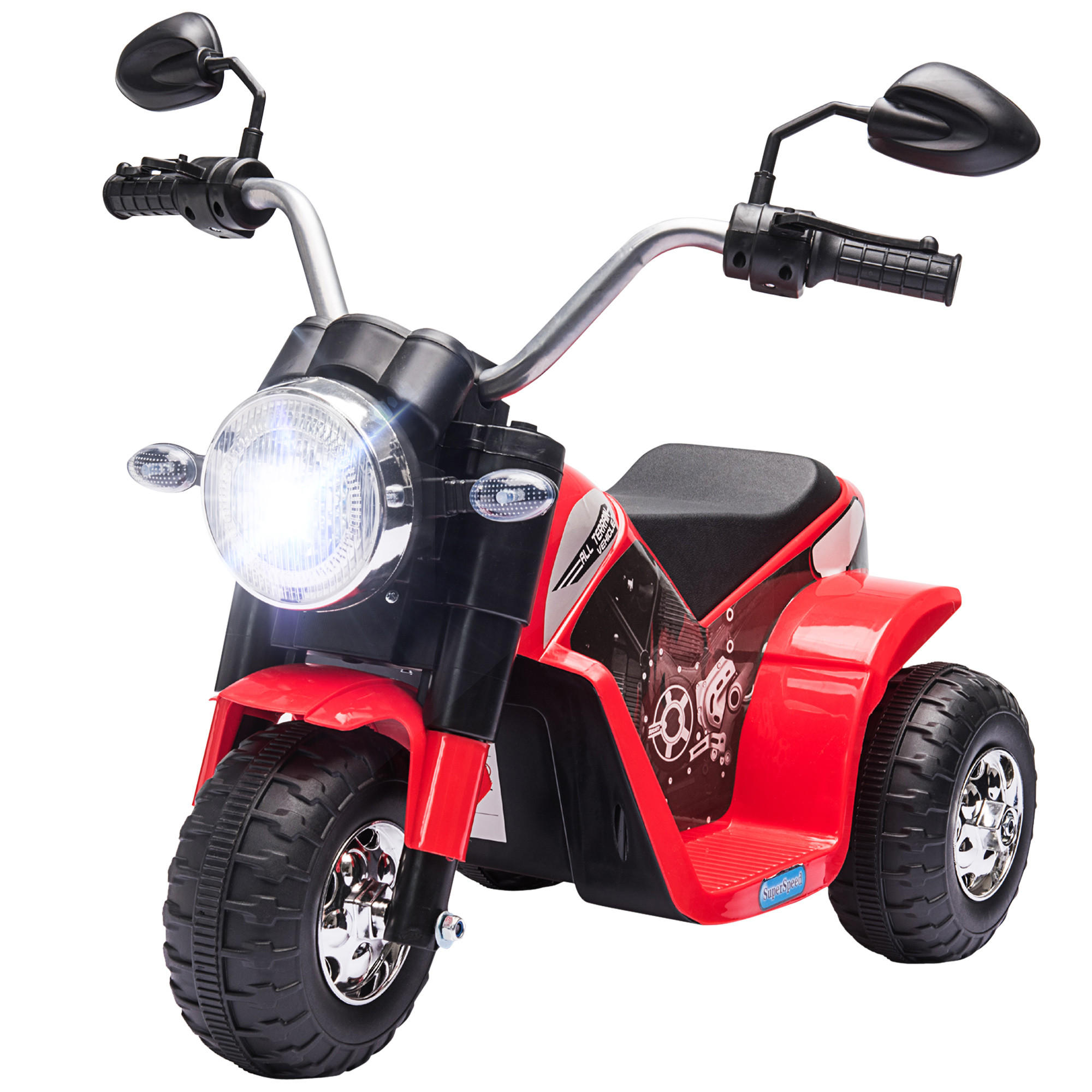 ELEKTRO-MOTORRAD DE-12997 3 Räder Rot/Schwarz - Rot, Kunststoff (72/57/56cm) - ComfortXL