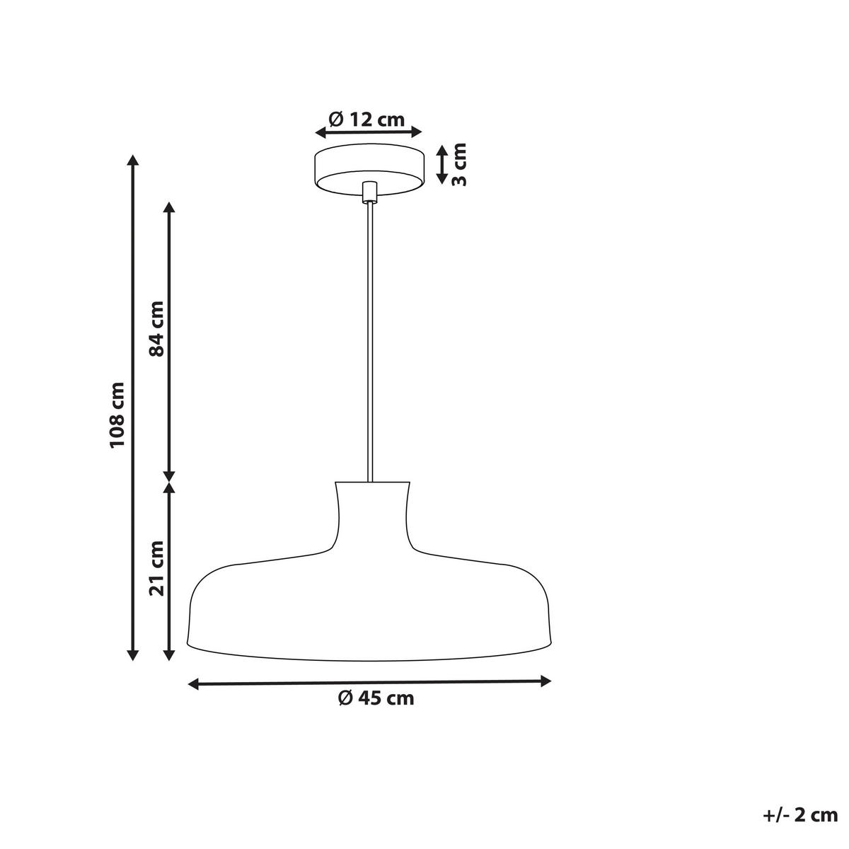 HÄNGELEUCHTE Tamarin 45/45/108 cm - Beige, Naturmaterialen (45/45/108cm) - Beliani