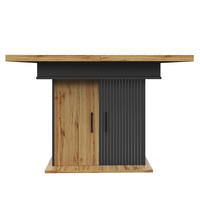 AUSZIEHTISCH Schwarz Natur 110-140/80/75 cm - Schwarz, Holz (80/110/75cm) - PANGIVO