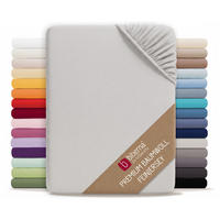 SPANNBETTTUCH Premium Jersey sturmgrau, 180x200 cm - 200x200 cm - Grau, Textil (200/200cm) - biberna