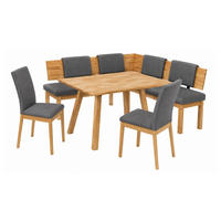 ECKBANKGRUPPE Modern Danny 2 für 7 Personen Massivholz Wildeiche/Grau - Wildeiche/Grau, Holz (194/85/155cm) - 58aufmkessel
