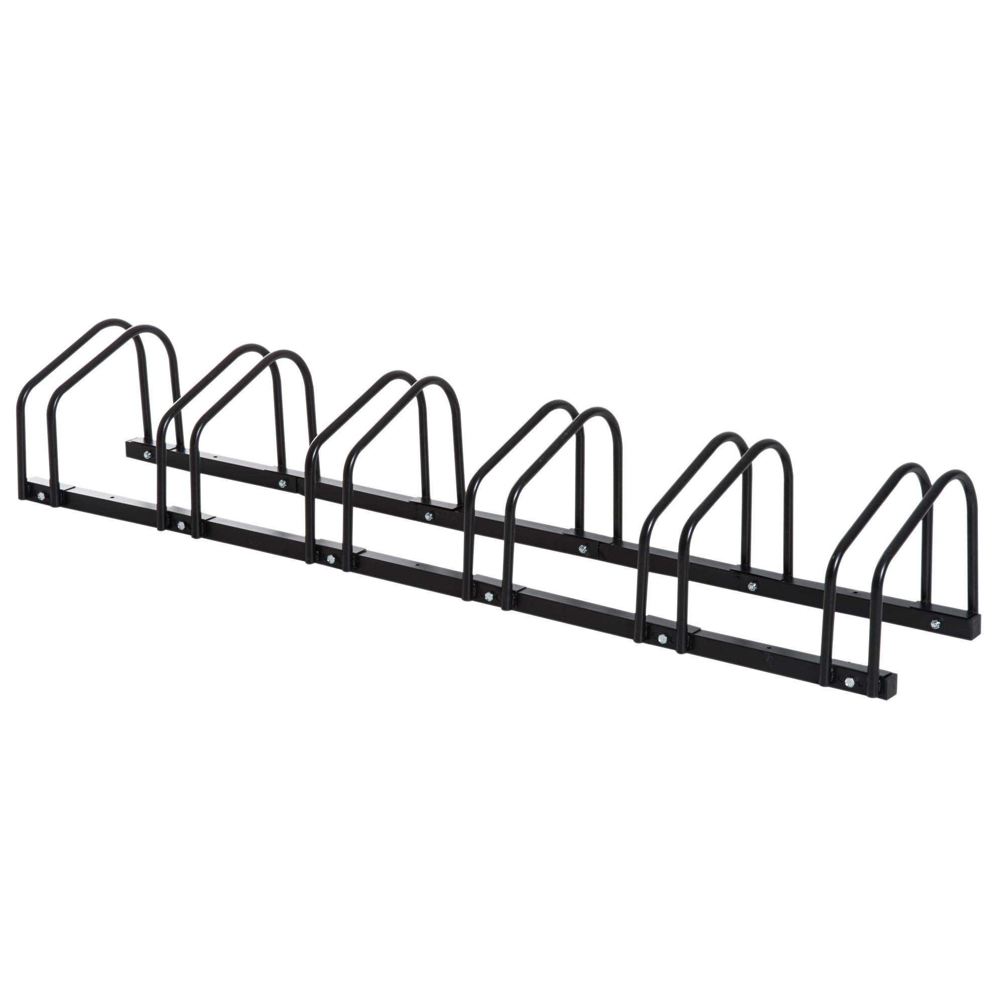 FAHRRADSTÄNDER, Stahl, Schwarz, 179L x 33B x 27H cm - Schwarz, Metall (33/27/179cm) - HOMCOM