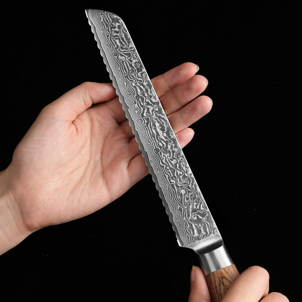 BROTMESSER 20 cm - Braun, Holz/Metall (34cm) - Wakoli