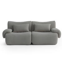 2-SITZER-SOFA Bouclé-Stoff Wolkengrau - Grau, Textil (194/73/95cm) - MILYsofa