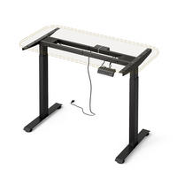 STOLNÍ NOHY Elevate Antracit - černá, kov (57.5/180/120cm) - Vicco