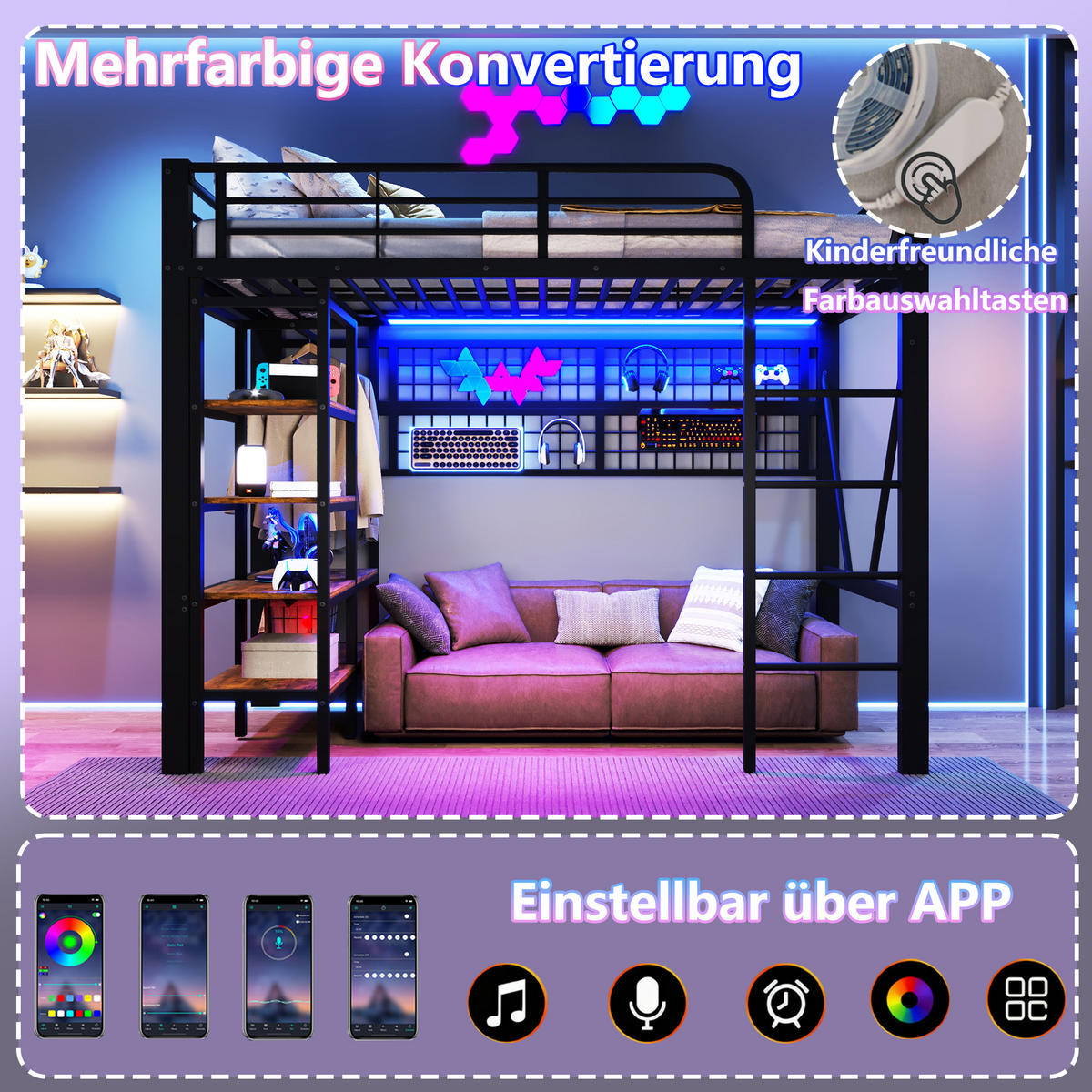 HOCHBETT Eisen 90/200 cm Schwarz - Schwarz, Metall - Raumix