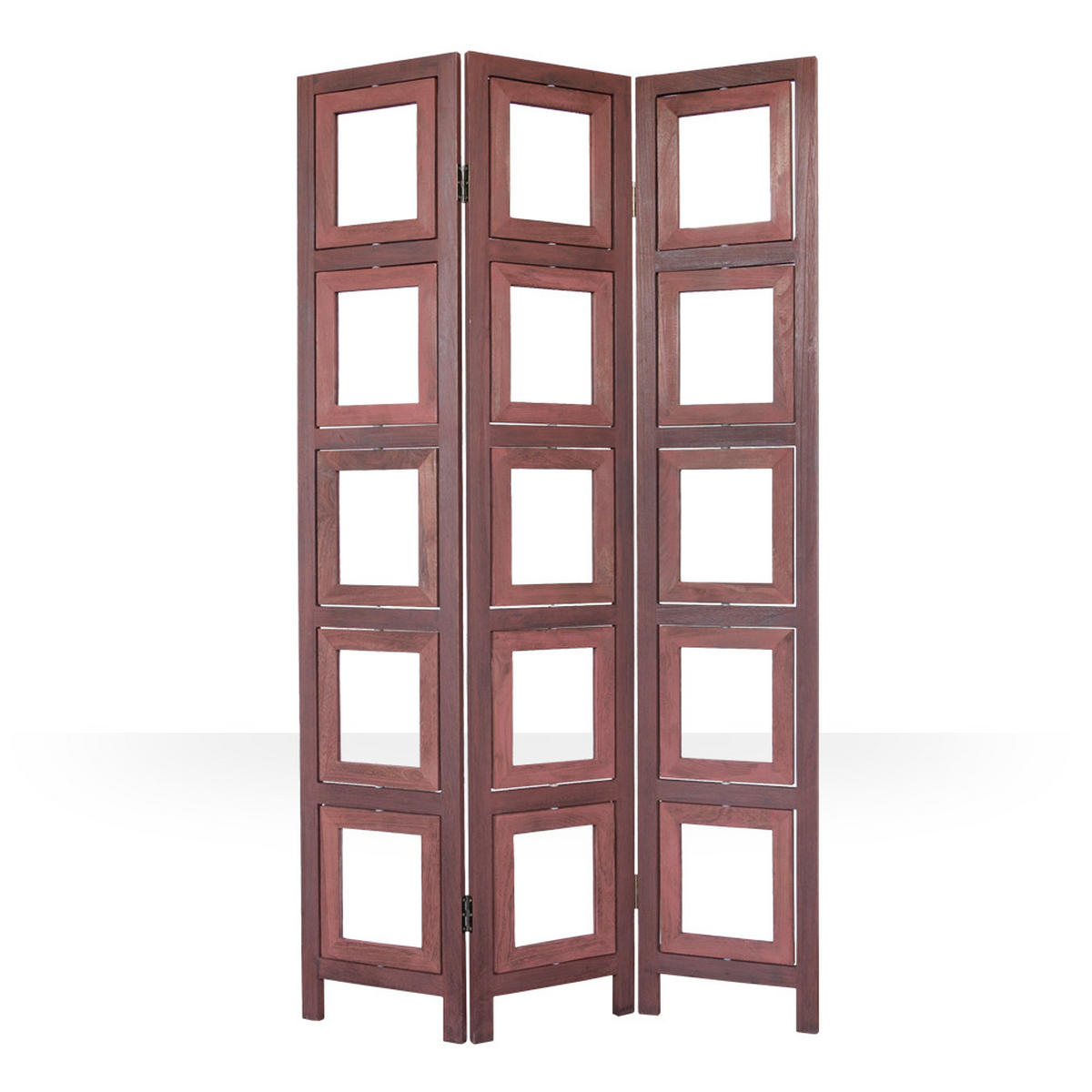 PARAVENT 3-tlg. 93/161 cm Braun Fotowand - Braun, Holz (93/161/2cm) - Homestyle4u