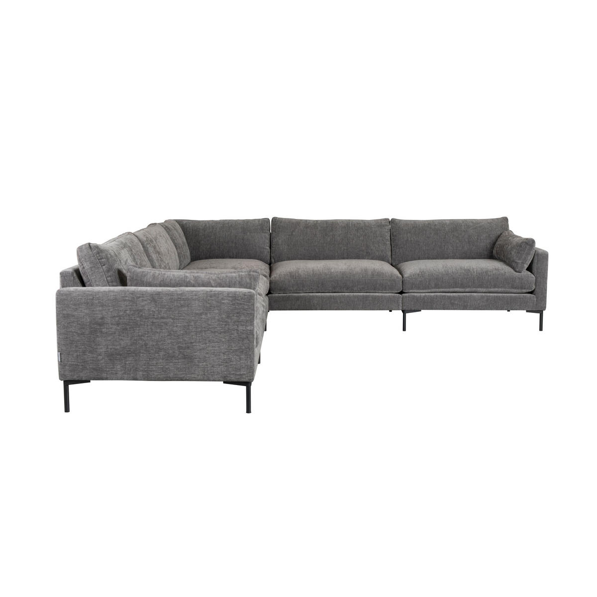 ECKSOFA 7-SITZER Summer Anthrazit - Grau, Textil (318/31.8cm) - Zuiver