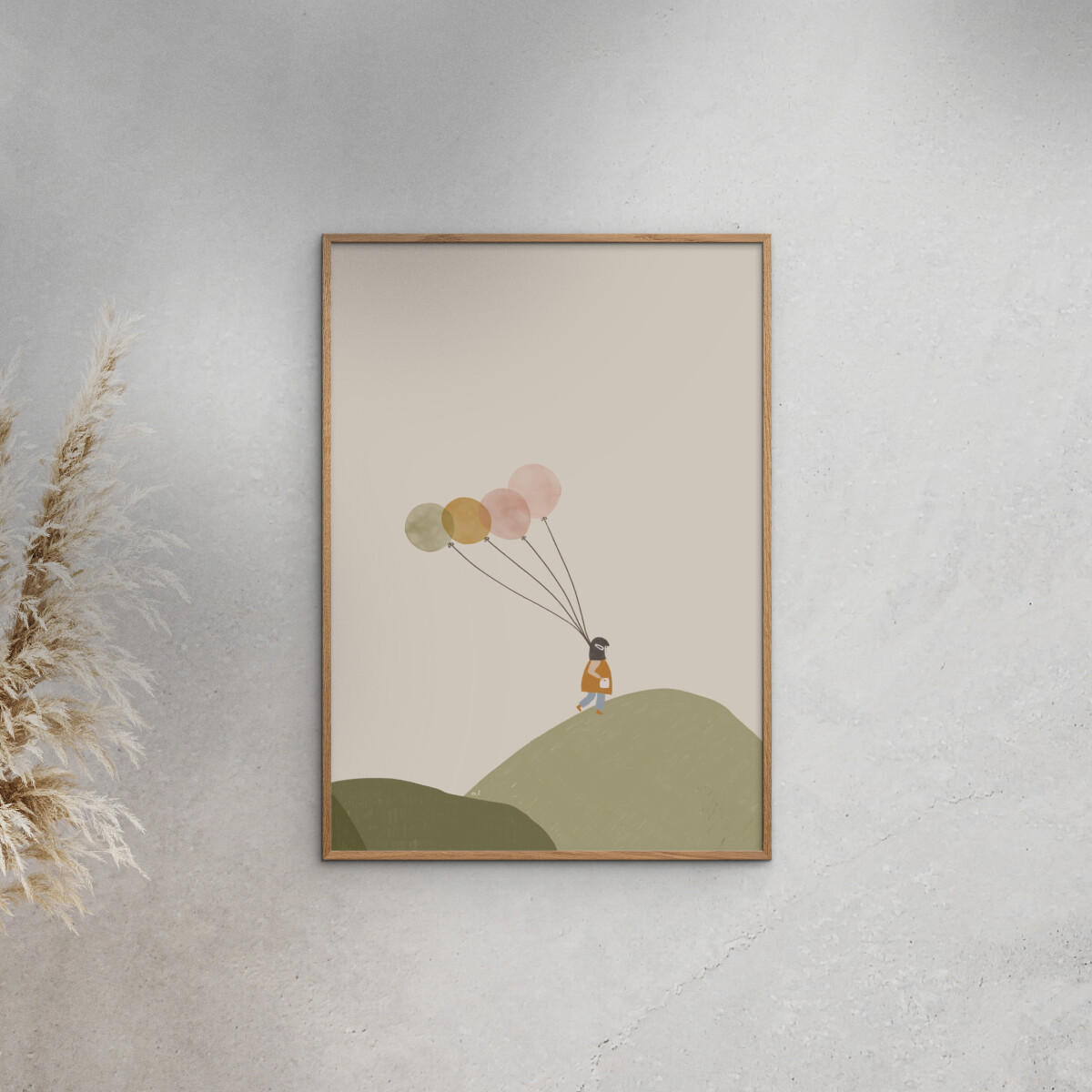 POSTER Menina Lisboa - Girl and Her Balloons - Multicolor, Papier (50/70/0.1cm) - Poster&Frame