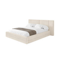 POLSTERBETT mit Bettkasten und Lattenrost, Boxbett ohne Matratze - TEVO 140x200 Beige - Creme, Holzwerkstoff/Textil (140/200cm) - ALTDECOR