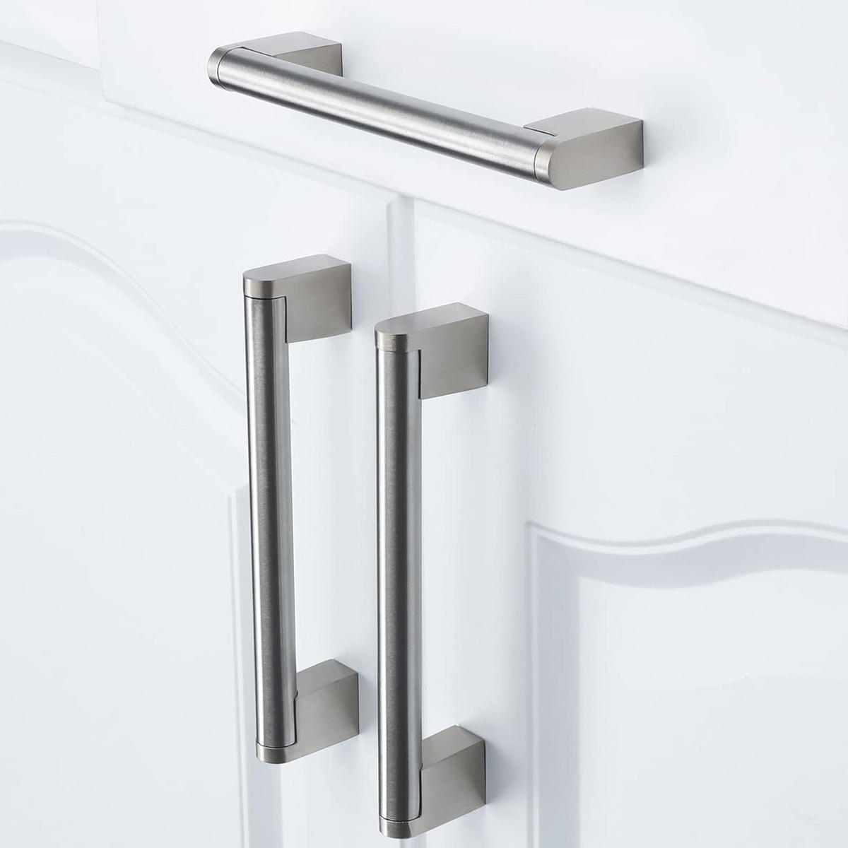 MÖBELGRIFF 10er-Set 128 mm Edelstahl - Silberfarben, Metall (3.4/1.4/15cm)